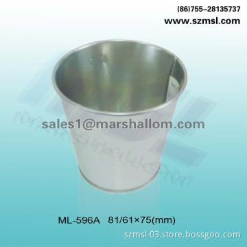 bucket, tin bucket, metal bucket
